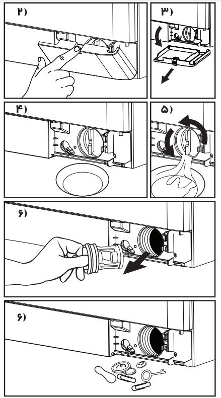 تمیز کردن فیلتر تخلیه لباسشویی آبساال