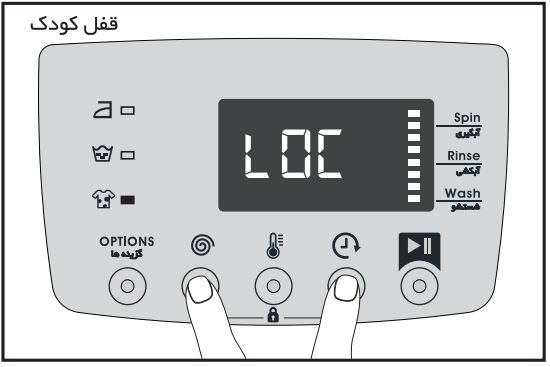 قفل کودک ماشین لباسشویی آبسال