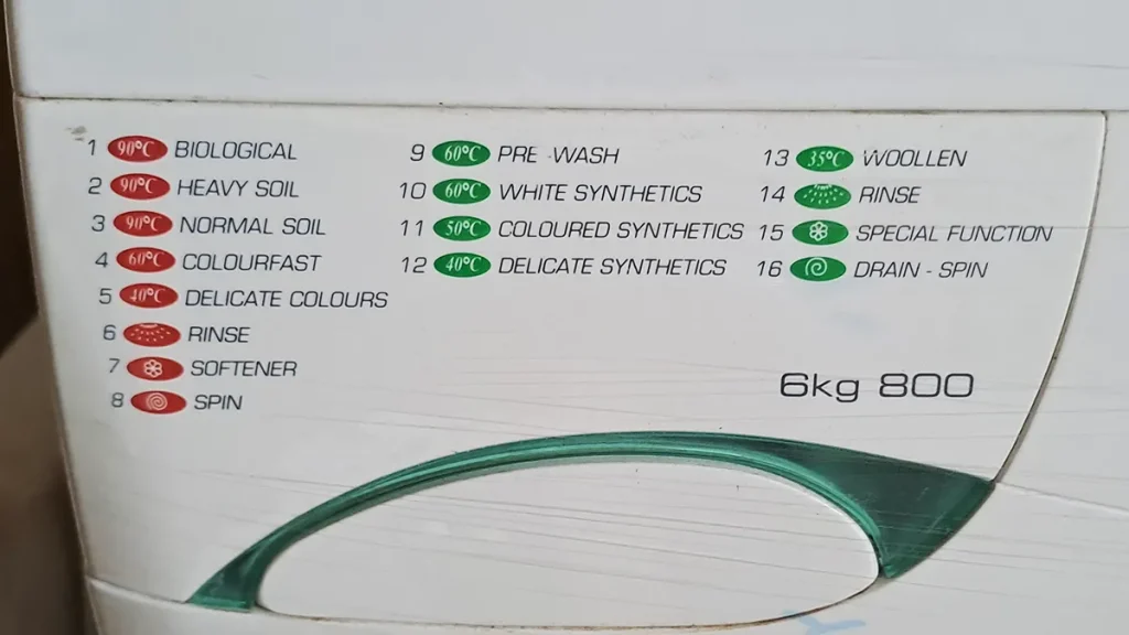 معنی برنامههای لباسشویی مرسی merce