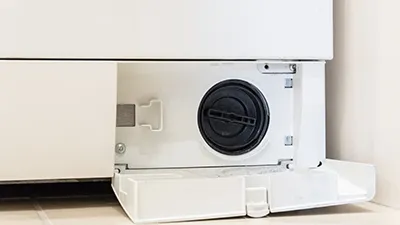 فیلتر پمپ کثیف علت صدای زیاد لباسشویی بکو هنگام خشک کن و تخلیه