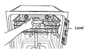 تراز ماشین ظرفشویی ال جی ارور E1 یا AE
