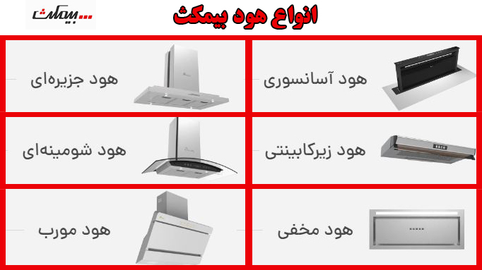 انواع هود بیمکث