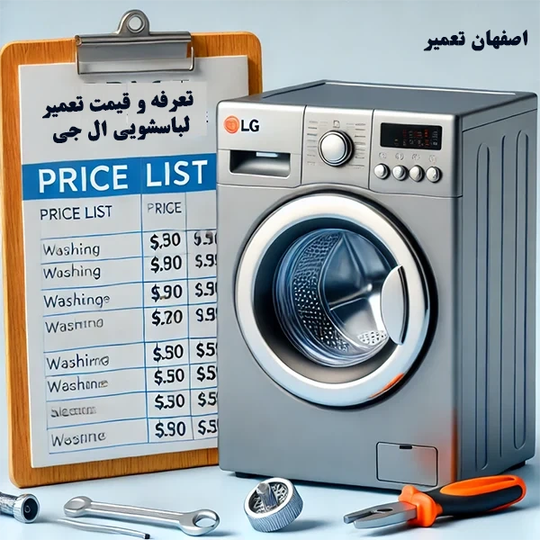 جدول قیمت تعمیرات لباسشویی ال جی اصفهان