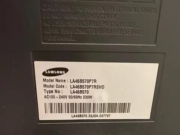 نمونه تعمیر تلویزیون سامسونگ